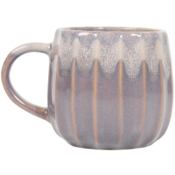 Grey Embossed Dual Tone Reactive Glazed Mug 485ml - thumbnail 2
