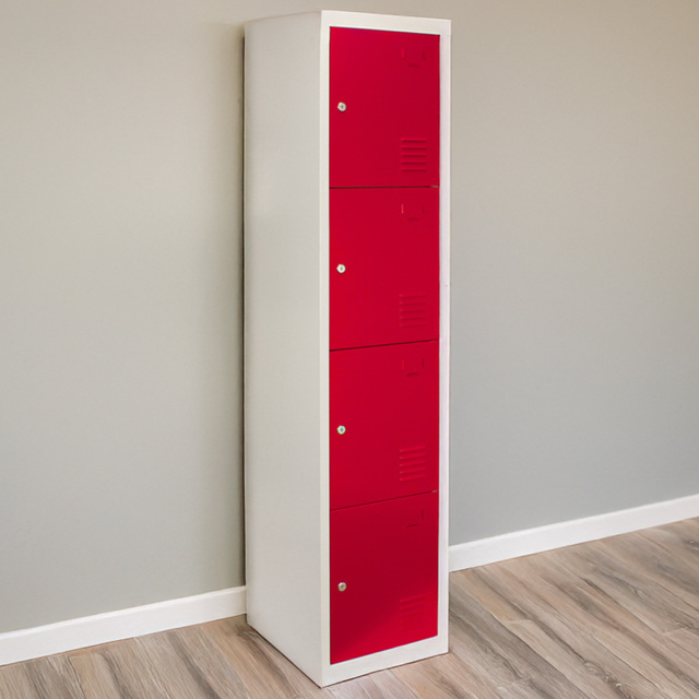 Monstershop 4 Door Red Metal Storage Locker - image 1