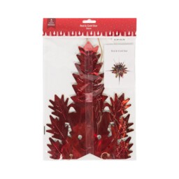 Single All I Want for Christmas Red and Gold Star Decoration in Assorted Styles - thumbnail 1