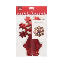 Single All I Want for Christmas Red and Gold Star Decoration in Assorted Styles - thumbnail 3