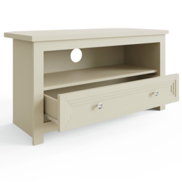 GFW Oakley Stone Single Drawer Single Shelf Corner TV Unit - thumbnail 4