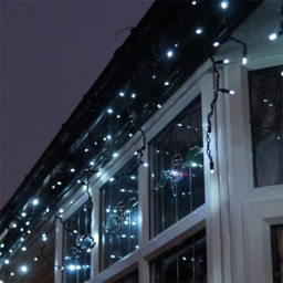 Eagle Connect Black Cable 240 Cool White LED Icicle Light 10m