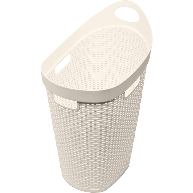 Addis 60L Cream Laundry Basket with Wheels