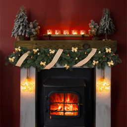 Xmas Haus Brown Light Glass Star Festive LED Christmas Decoration