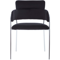 Premier Housewares Tamzin Black Velvet Dining Chair - thumbnail 4