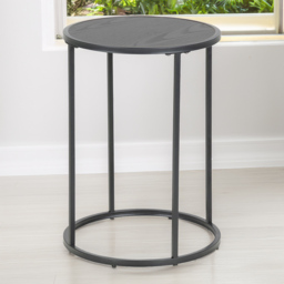 Florence Seaford Black Metal Round Side Table