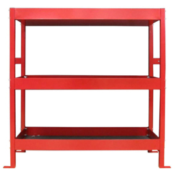 MonsterShop 3 Shelf Red Volcano Metal Van Shelving Rack - thumbnail 2