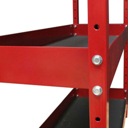 MonsterShop 3 Shelf Red Volcano Metal Van Shelving Rack - thumbnail 4