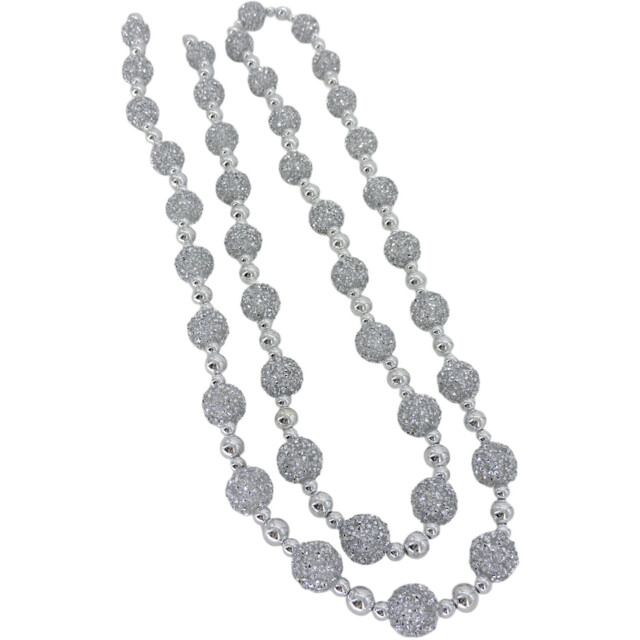 Angel Whispers Silver Crystal Christmas Garland 182cm - image 1