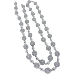 Angel Whispers Silver Crystal Christmas Garland 182cm