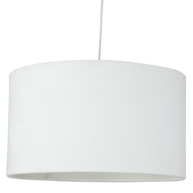 Geometric Drum Shade - White / 30cm - image 1