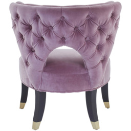 Premier Housewares Villi Lilac Velvet Accent Chair - thumbnail 4