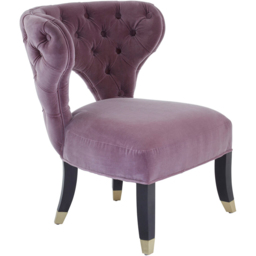 Premier Housewares Villi Lilac Velvet Accent Chair - thumbnail 2