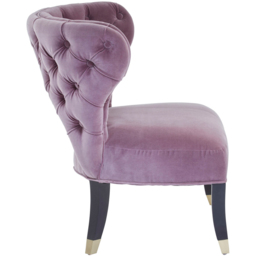 Premier Housewares Villi Lilac Velvet Accent Chair - thumbnail 3