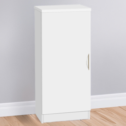 R White Cabinets Single Door Mid Height White Cupboard