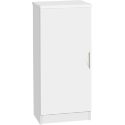 R White Cabinets Single Door Mid Height White Cupboard - thumbnail 2