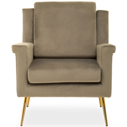 Premier Housewares Salma Mink Velvet Armchair - thumbnail 2
