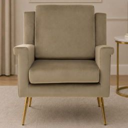 Premier Housewares Salma Mink Velvet Armchair