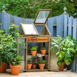 Neo Model 3 Brown Cold Frame 2.3 x 1.6ft Mini Growhouse - thumbnail 2