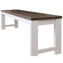Noa and Nani White and Pine Nordic Bench - thumbnail 2