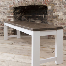 Noa and Nani White and Pine Nordic Bench