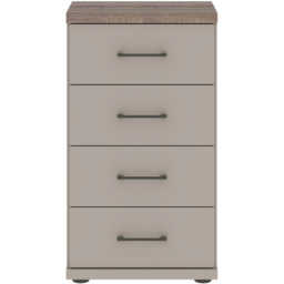 Homebase Truro Grey 4 Drawer Chest of Drawers with Slate Handles - thumbnail 3