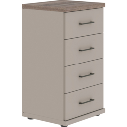 Homebase Truro Grey 4 Drawer Chest of Drawers with Slate Handles - thumbnail 2