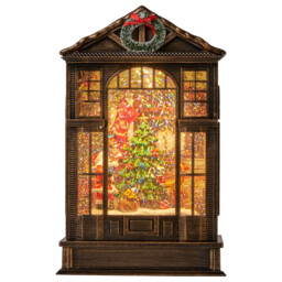 Traditional Glitter House Scene Multicolour