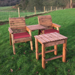 Charles Taylor Deluxe 2 Seater Brown Companion Seat - thumbnail 1