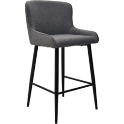 Bentley Designs Rubens Grey Boucle Fabric Upholstered Barstool Set of 2 - thumbnail 2