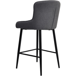 Bentley Designs Rubens Grey Boucle Fabric Upholstered Barstool Set of 2 - thumbnail 4