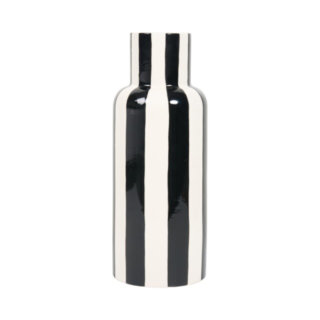 Monochrome Stripe Ceramic Vase - image 1