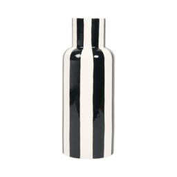 Monochrome Stripe Ceramic Vase