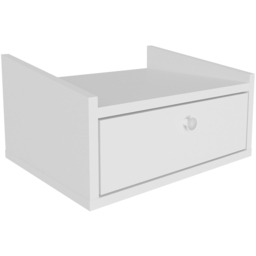 Decorotika Anel White Single Drawer Wall Mounted Bedside Table - thumbnail 3