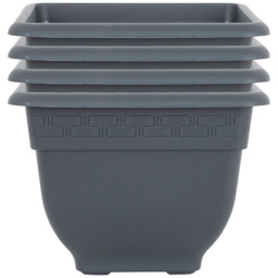 Wham Bell Pot Slate Recycled Plastic Square Planter 37cm 4 Pack - thumbnail 1