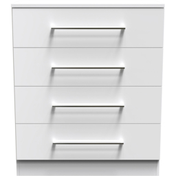 Crowndale Worcester White 4 Drawer Chest Ready Assembled - thumbnail 3