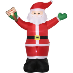 StarBright Light Red Inflatable Christmas Santa Claus 8ft - thumbnail 2