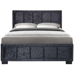 Hannover King Size Black Velour Bed Frame - thumbnail 4