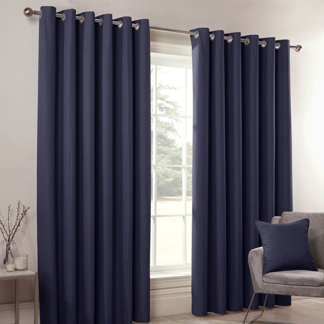 Divante Hoxton Navy Blackout Eyelet Curtains 183 x 168cm - image 1