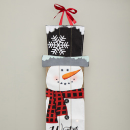 Samuel Alexander Battery Powered Snowman Fabric Banner LED Hanging Christmas Decoration 1.2m - thumbnail 4
