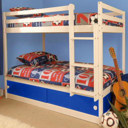 Comfy Living Single Blue Slide Storage Bunk Bed