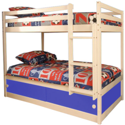 Comfy Living Single Blue Slide Storage Bunk Bed - thumbnail 2