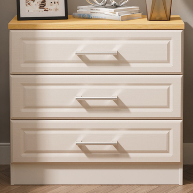 Crowndale Kent Kashmir Ash and Modern Oak 3 Drawer Chest of Drawers Ready Assembled - image 1
