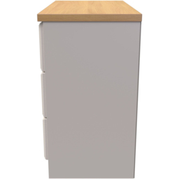 Crowndale Kent Kashmir Ash and Modern Oak 3 Drawer Chest of Drawers Ready Assembled - thumbnail 3
