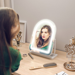 Portland Vanity Rotating LED Makeup Mirror with Touch Screen - thumbnail 3