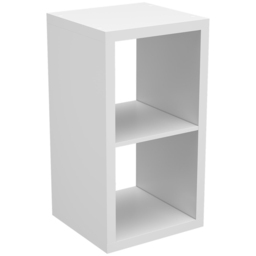 Homebase Clever Cube White 2 Shelf Storage Unit - thumbnail 2