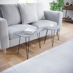 Vida Designs Brooklyn Grey Oval Industrial Nest of Tables Set of 2 - thumbnail 4