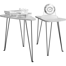 Vida Designs Brooklyn Grey Oval Industrial Nest of Tables Set of 2 - thumbnail 2