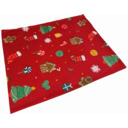 Fleece Red Christmas Friends Throw 150 x 120cm - thumbnail 2
