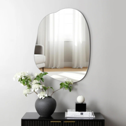 HGD Nemi Irregular Shape Wall-Mounted Frameless Pond Mirror 80 x 60cm - thumbnail 2